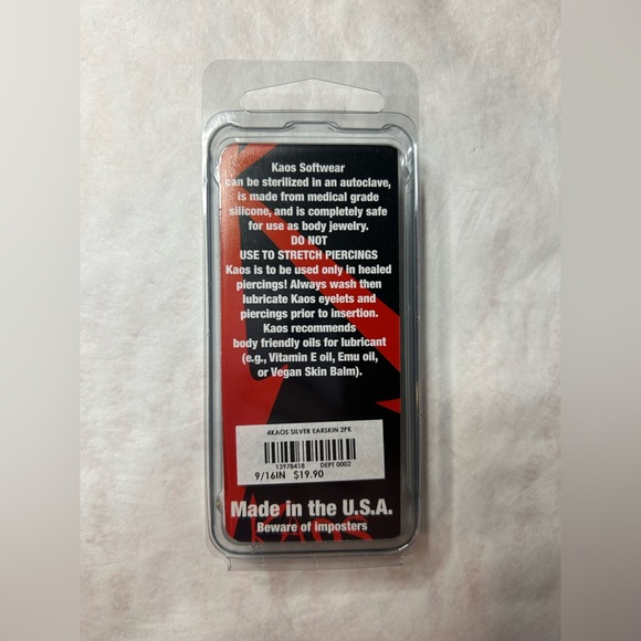 Kaos 9/16” Silver Tunnel - Picture 2 of 2